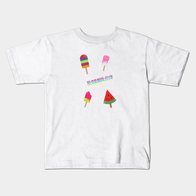 summer love Kids T-Shirt by Dog & Rooster